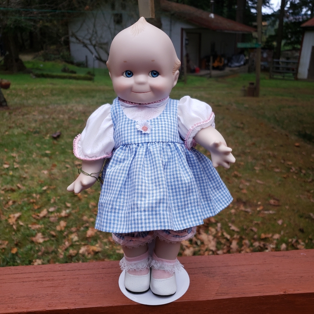 Vintage 1997 JESCO Jointed Porcelain Kewpie Doll - ABOUT 11" TALL